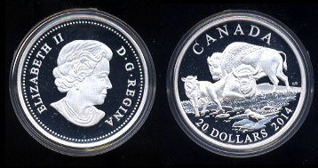 2014 $20 Bison Family Commemorative Coin