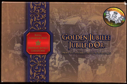 2002 Canada Proof Set Golden Jubilee Special Gold Plated Edition