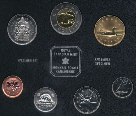 2003 Canadian Specimen Set
