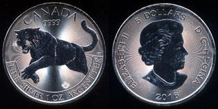 16 Canada 5 Dollar Cougar