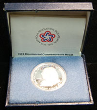 1974 Silver Bicentennial Medal Commemorating The First Continental Congress