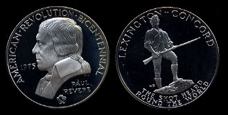 1975 Bicentennial Medal Commemorating the Battles of Lexington & Concord