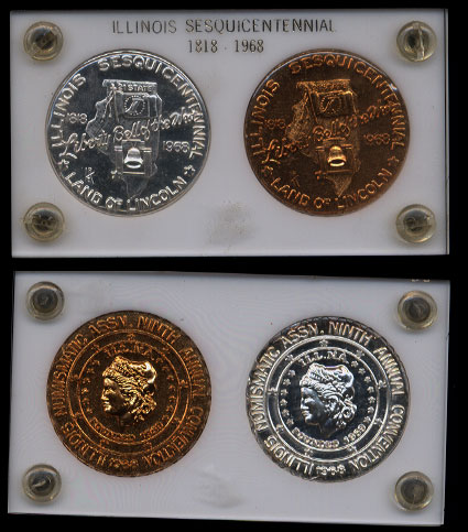 Illinois Sesqicentennial Set 1818-1968 In Capital holder