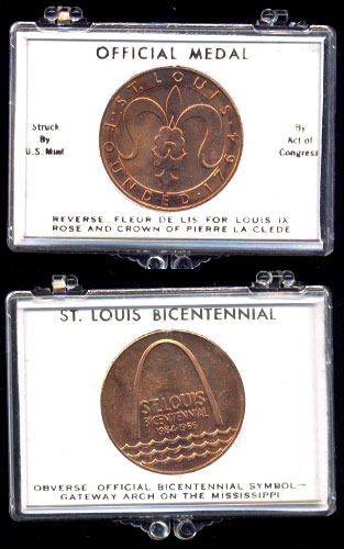Copper St. Louis Bicentennial Official Medal