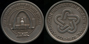  St. Louis Bicentennial Medal  Fort San Carlos American Revolution Bicentennial