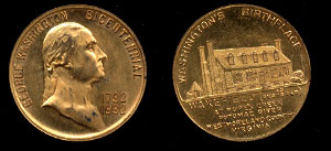 1932 George Washington Bicentennial medal