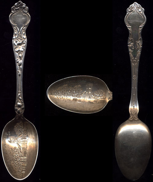 Nashua Iowa, Little Brown Church Sterling Silver Souvenir Spoon