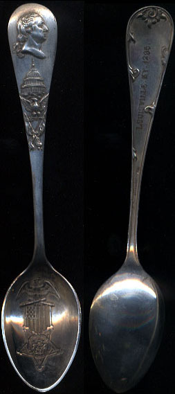 Louisville KY 1895 G. A. R. 1861-1866 Sterling Silver Souvenir Spoon, 20 Grams