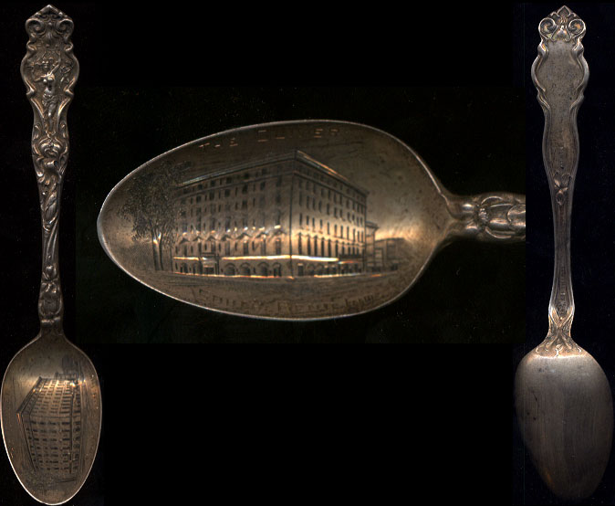Sterling silver "The Oliver" South Bend, Ind. souvenir spoon.