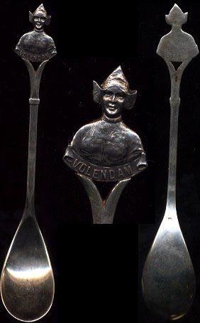 Volendam Volendam Woman Unkown Maker  Weighs: 10.6 Grams -- Length: 4 1/2" Souvenir Spoon