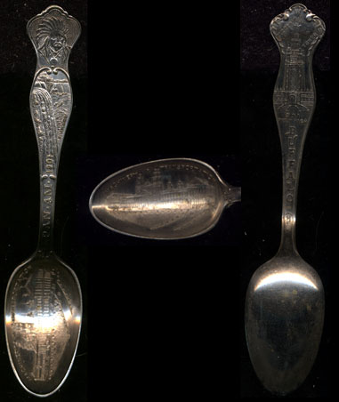 Buffalo New York- Niagra Falls,Electric Tower Sterling Silver Souvenir Spoon