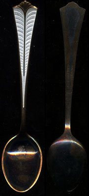 David-Andersen Inlaid Spoon(White) Sterling Silver