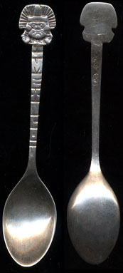 Mexico Aztec Design Sterling Silver Souvenir Spoon