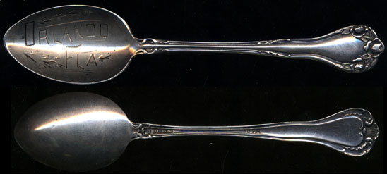 Orlando Florida Engraved Sterling Silver Souvenir Spoon