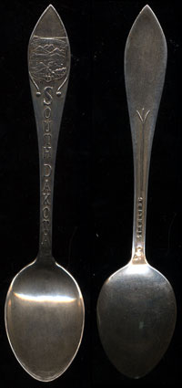 South Dakota Sterling Silver Souvenir Spoon