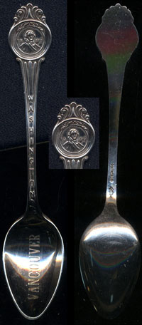 "Vancouver Washington"Sterling silver Souvenir Spoon