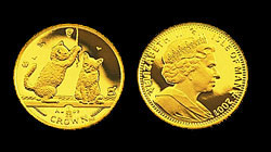 Islo of Man Gold Cat Coin