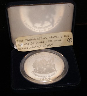 1985 Bahama $25.00 Silver Proof w/ Box