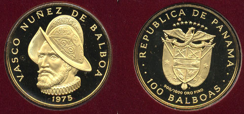 1975 Proof 100 Balboas Gold Coin
