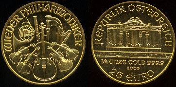 25 euro Austrian Philharmonic gold coin