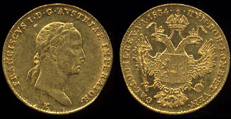 1834-E Franz II 1 Ducat AU Gold Coin