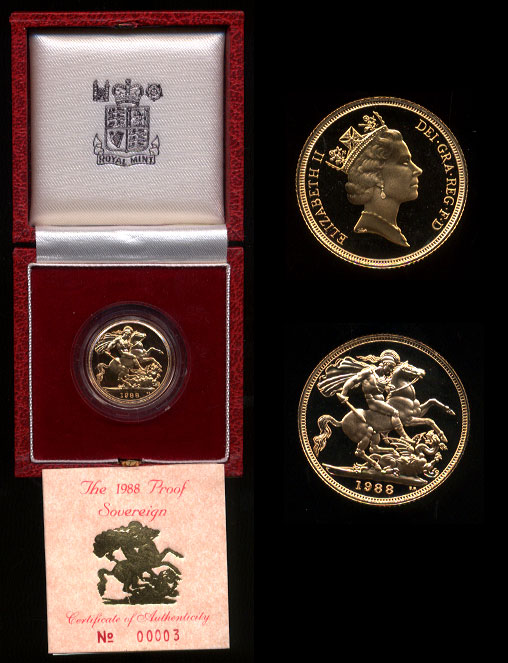 1988 England Proof Gold Sovereign