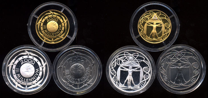 Italian Mint Year 2000 Millennium Medal Set