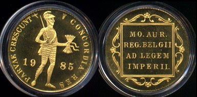 1985 Netherlands Beatrix 1 Ducat Proof Gold Coin