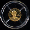 Mini 14K Proof Abraham Lincoln Presidential Medal Weight: 0.5 grams Diameter: 11 mm Material: 0.585% Gold (14k)