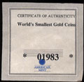 History of America Mini 14K Gold Medal