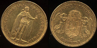 1901 10 Koronas Franz Joseph I Hungary Gold Coin