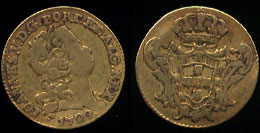 1729 John V - 1/2 Escudo (800 Reis) Very Fine Gold Coin