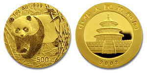 2002 China Panda Gold Coin