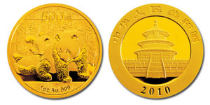 2010 China Gold Panda Coins
