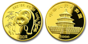 1986 China Gold Panda Coin