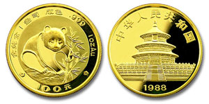 1988 China Gold Panda Coin