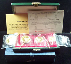 1988 5-Piece China Panda Gold Proof Set