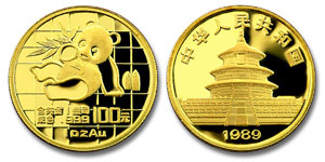 1989 China Gold Panda Coin