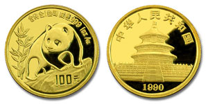 1990 China Gold Panda Coin