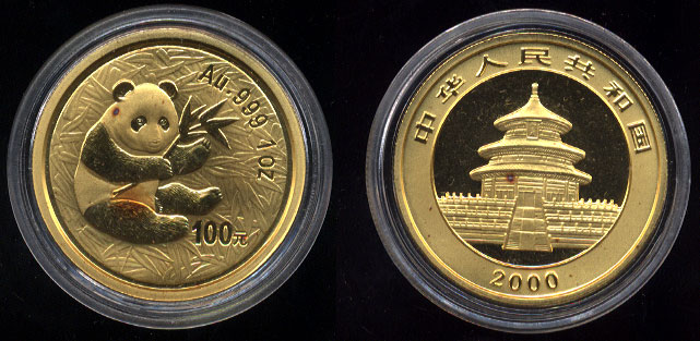 2000 frosted rev. One Ounce Gold Panda