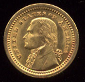 Louisiana Purchase Expedition $1 Gold Coin Thomas Jefferson 1903 Almost Uncirculated