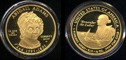 Abigail Adams Proof 2007 1/2oz Gold Coin