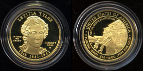 Letitia Tyler Proof 2009 Gold Coin
