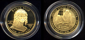 Sarah Polk Proof 2009 Gold Coin