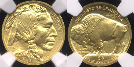 NGC 2008 W Buffalo $5 Gold Coin MS-70 Certified Gold American Buffalo