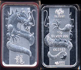 P.A.M.P. - The Lunar Calandar Series Dragon Produits Artistiques Metaux Precieux  Silver Art Bar