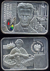 Poland Aleksander Gierymski 1850-1901 Silver Artbar