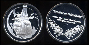 Coca Cola - 1996 "Symbol of Friendship" Silver Round