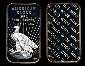 WWM-109V1 American Eagle WWM Monogram Bottom Right Silver Artbar