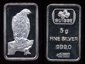 PAMP Suisse Eagle Bar 5g .999 Fine Silver
